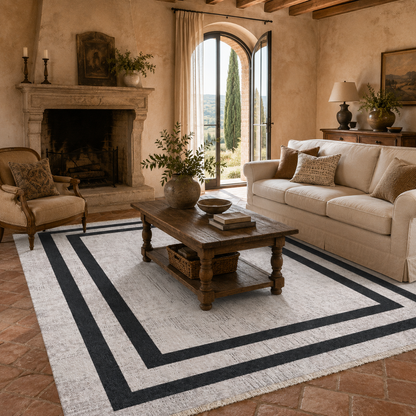 RW7057 washable chenille rug texture and pattern detail