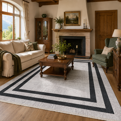 RW7057 washable chenille rug texture and pattern detail