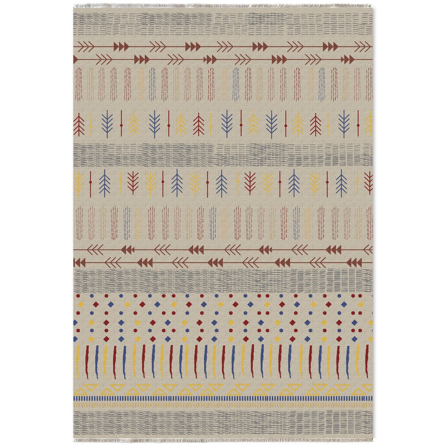RW7058 washable chenille area rug viewed from above