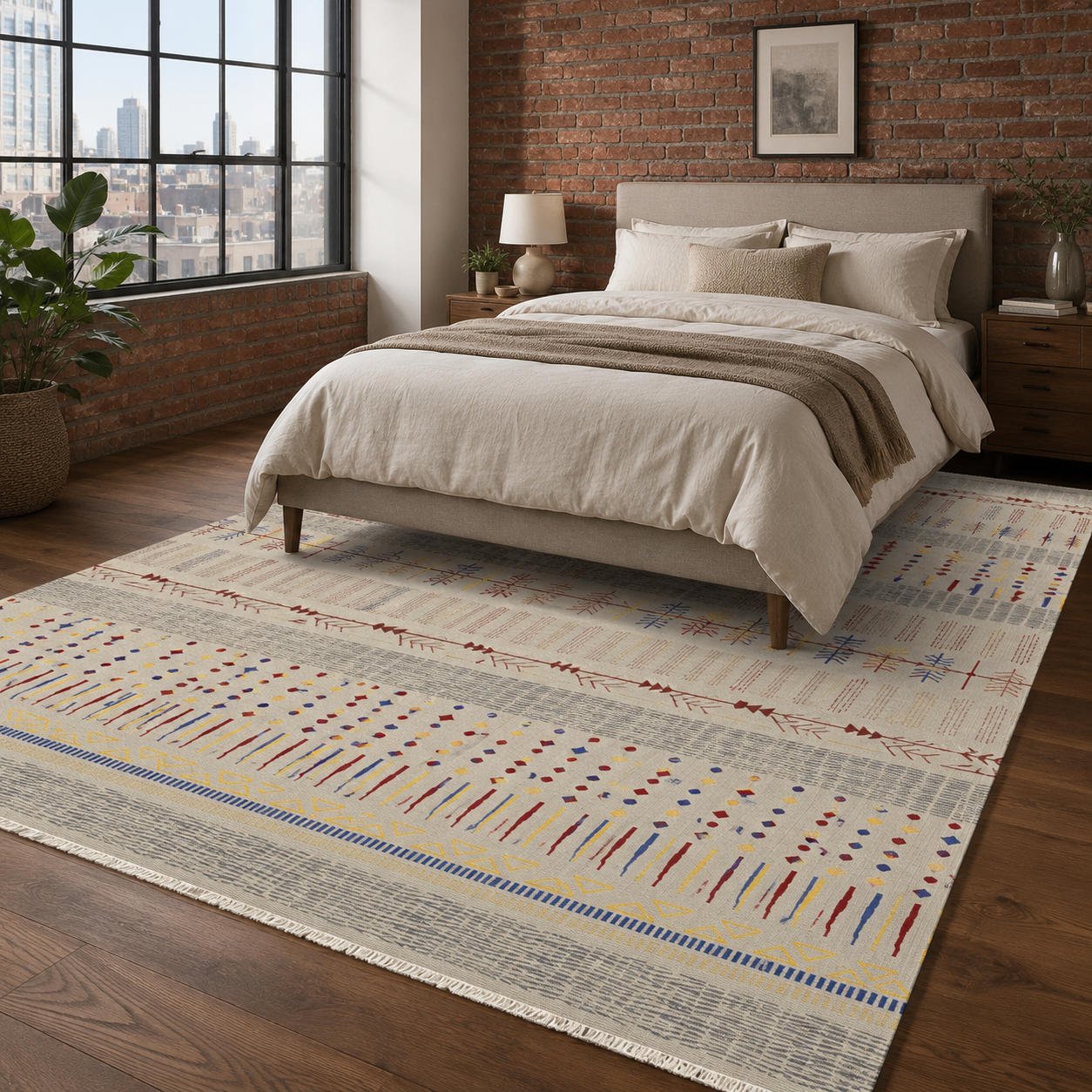 RW7058 washable chenille rug texture and pattern detail
