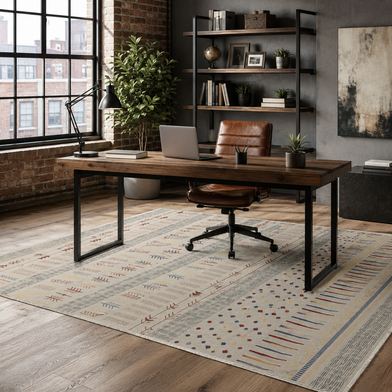 RW7058 washable chenille rug texture and pattern detail
