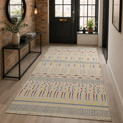 RW7058 washable chenille rug texture and pattern detail
