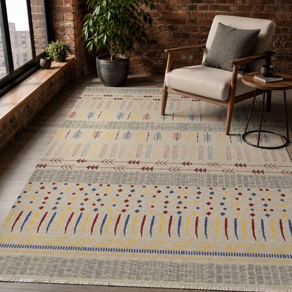 RW7058 washable chenille rug texture and pattern detail