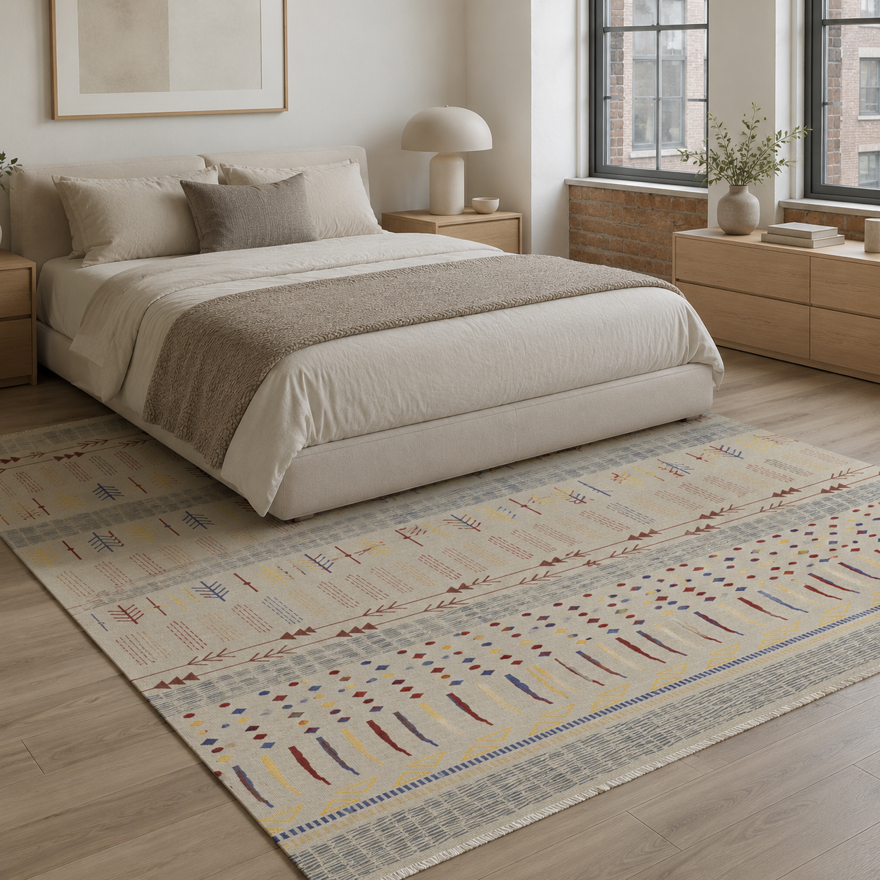 RW7058 washable chenille rug texture and pattern detail