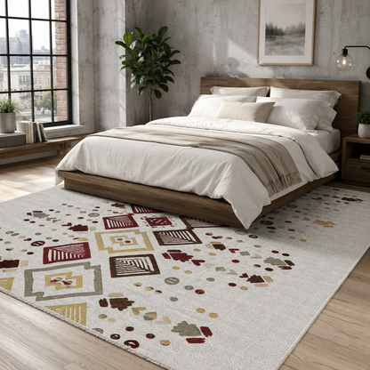 RW7059 washable chenille rug texture and pattern detail