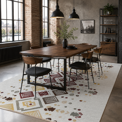 RW7059 washable chenille rug texture and pattern detail