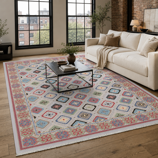RW7061 washable chenille area rug