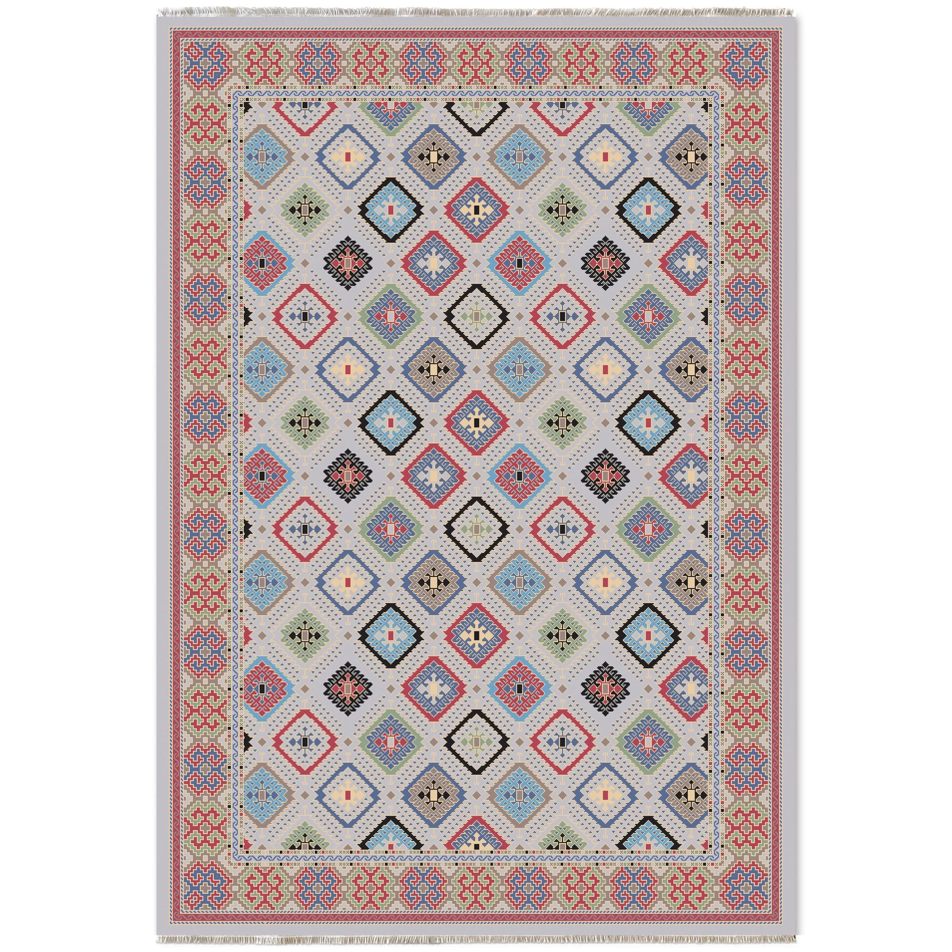 RW7061 washable chenille area rug viewed from above