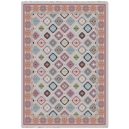 RW7061 washable chenille area rug viewed from above