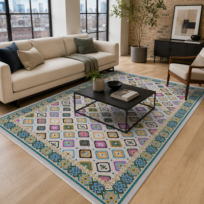 RW7062 washable chenille area rug
