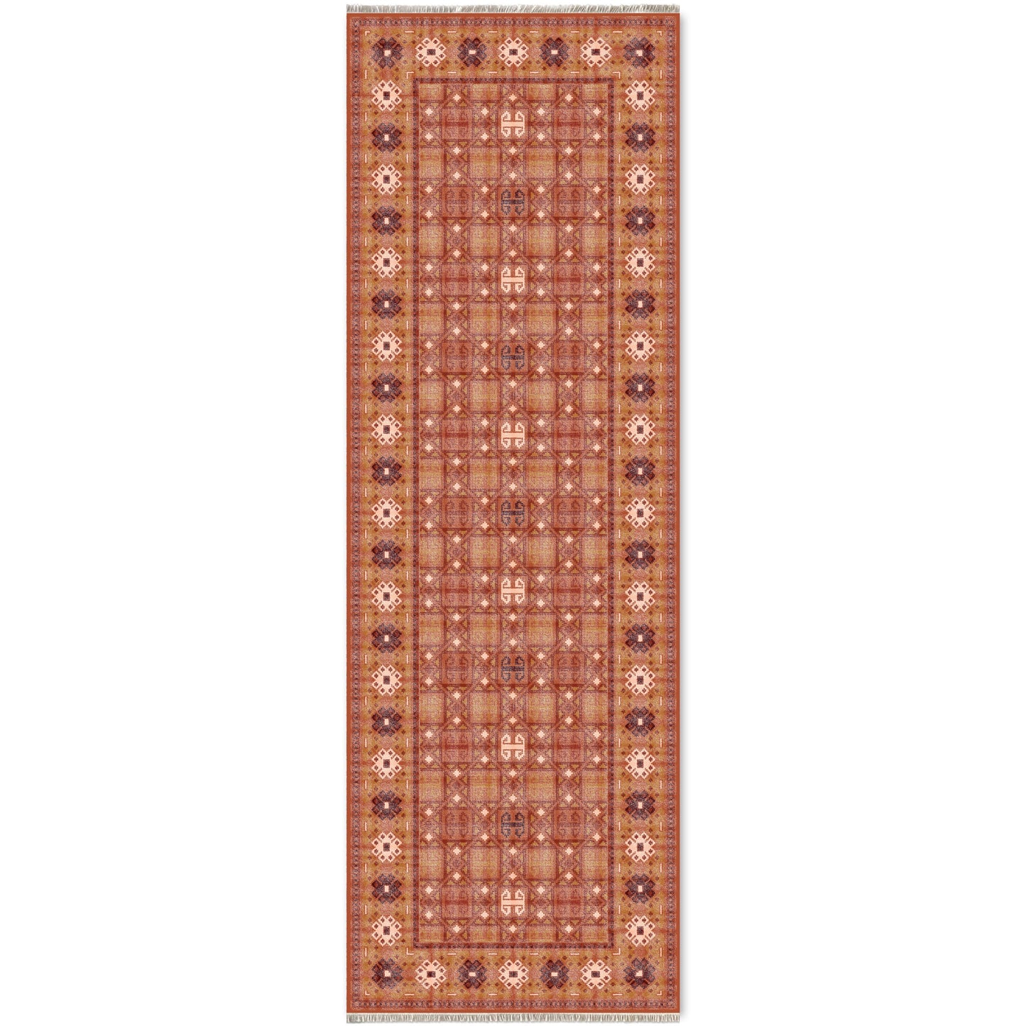RW7064 washable chenille area rug viewed from above