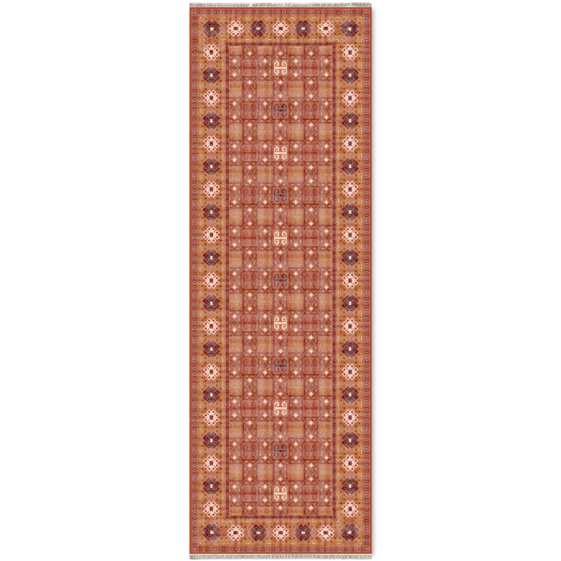 RW7064 washable chenille area rug viewed from above