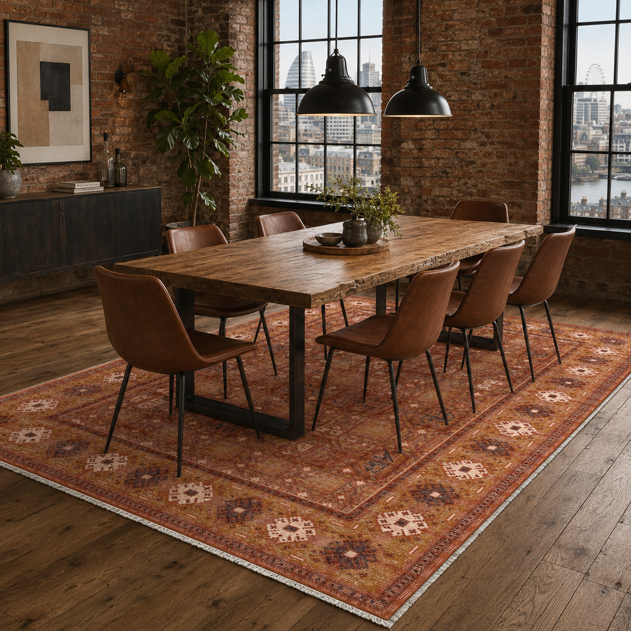 RW7064 washable chenille rug texture and pattern detail