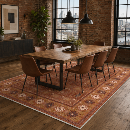 RW7064 washable chenille rug texture and pattern detail