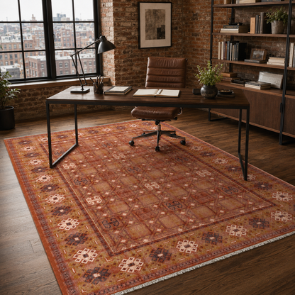 RW7064 washable chenille rug texture and pattern detail
