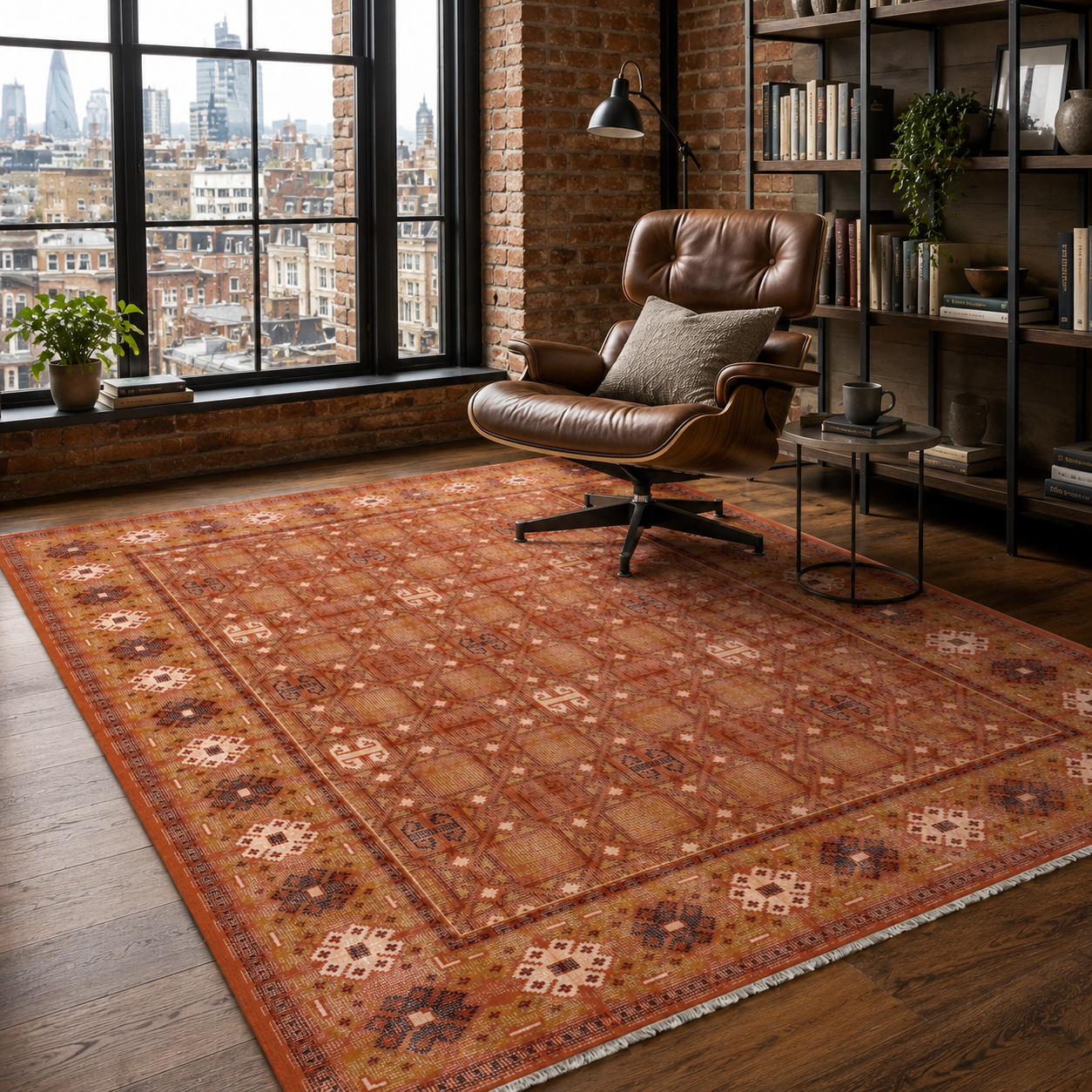 RW7064 washable chenille rug texture and pattern detail