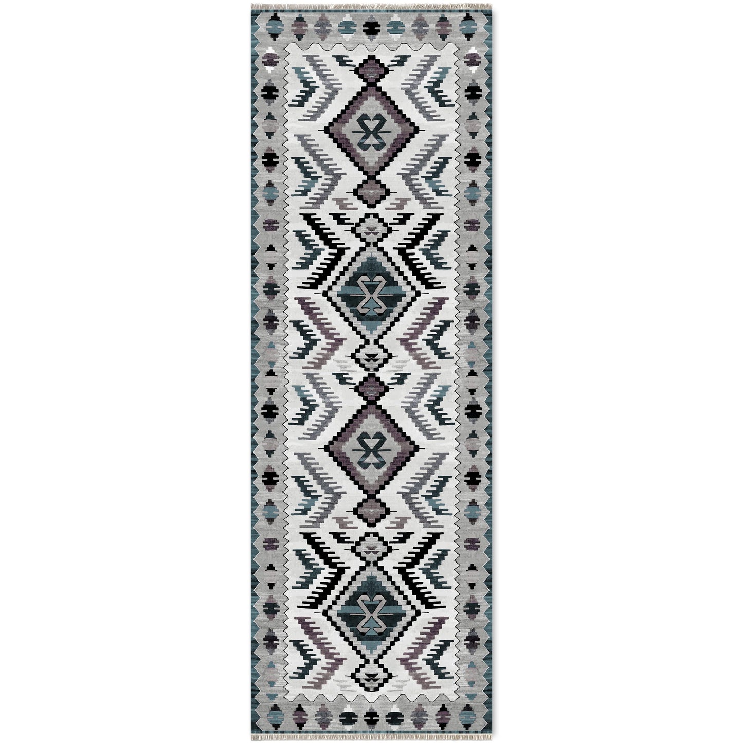 RW7065 washable chenille area rug viewed from above
