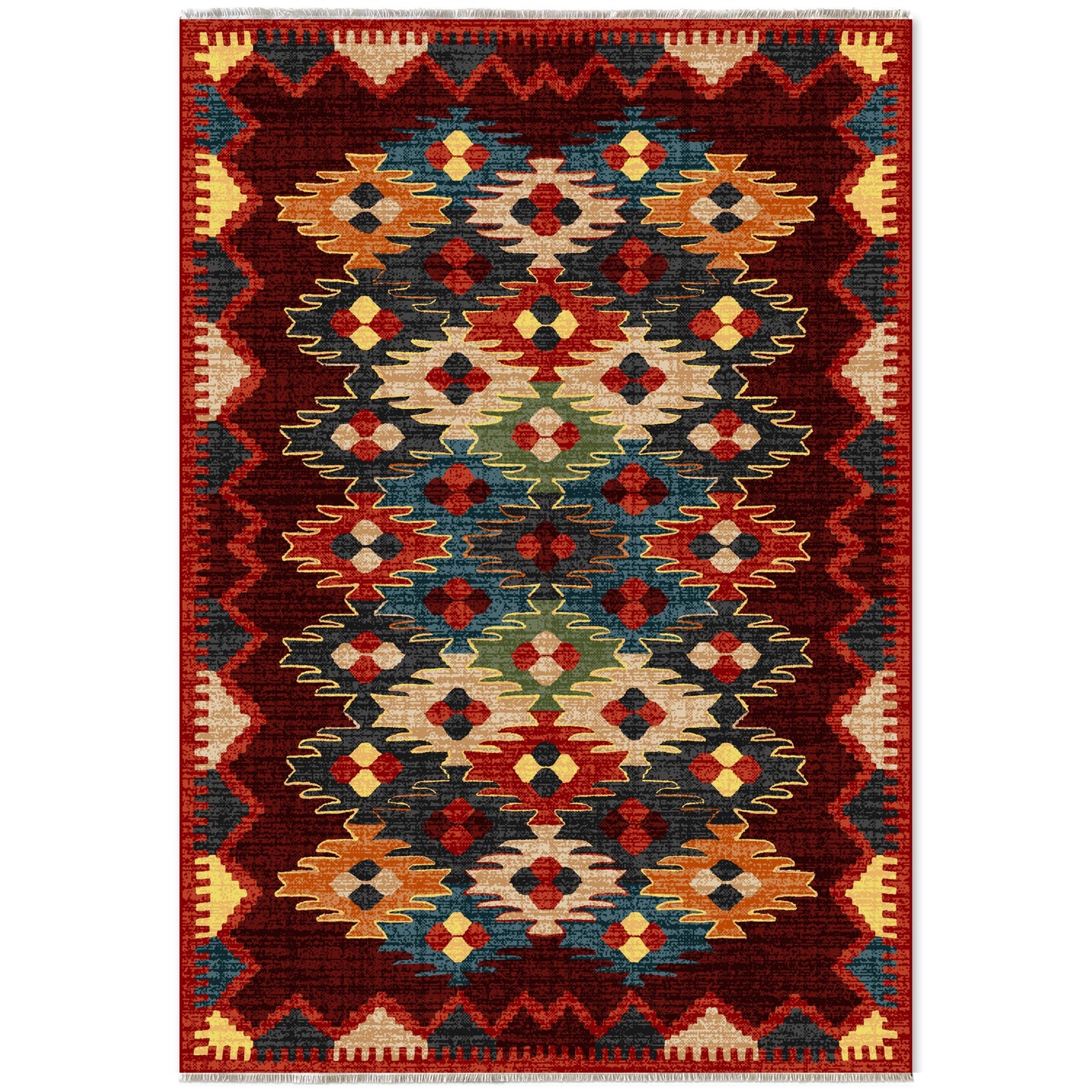 RW7066 washable chenille area rug viewed from above