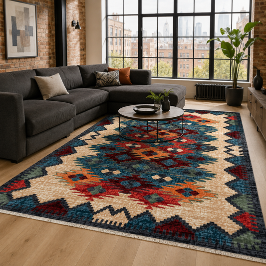 RW7067 washable chenille area rug