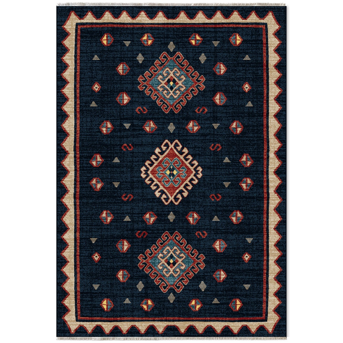 RW7068 washable chenille area rug viewed from above