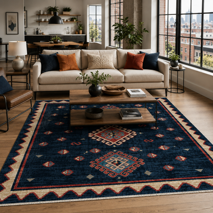 RW7068 washable chenille rug texture and pattern detail