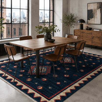 RW7068 washable chenille rug texture and pattern detail