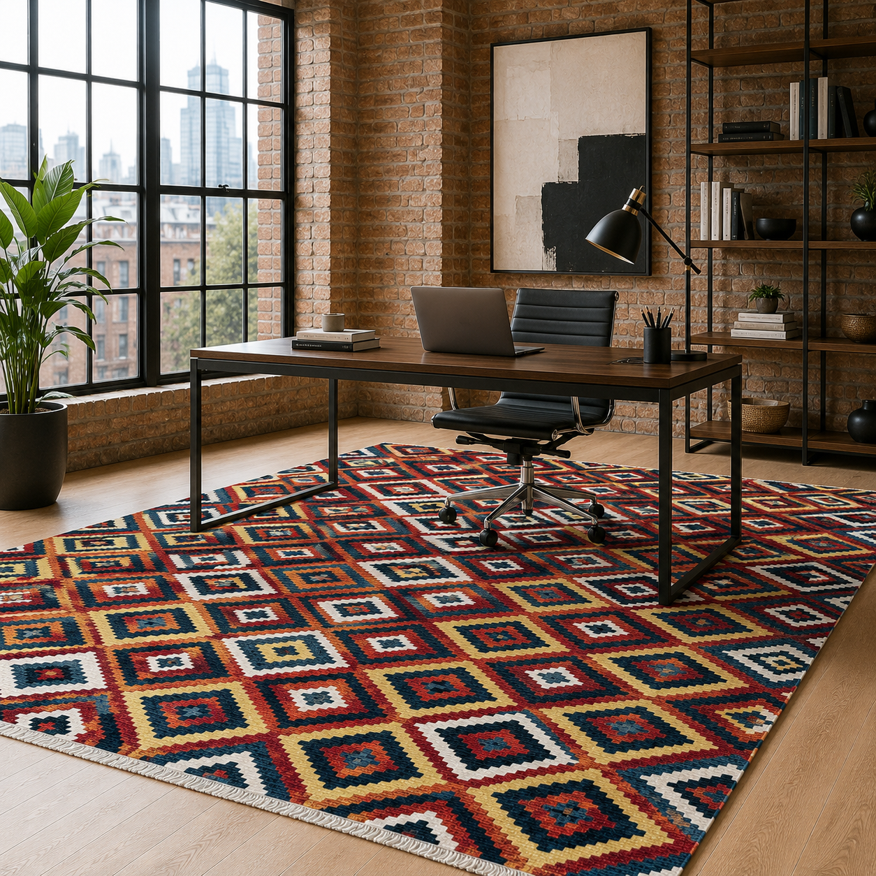 RW7069 washable chenille rug texture and pattern detail