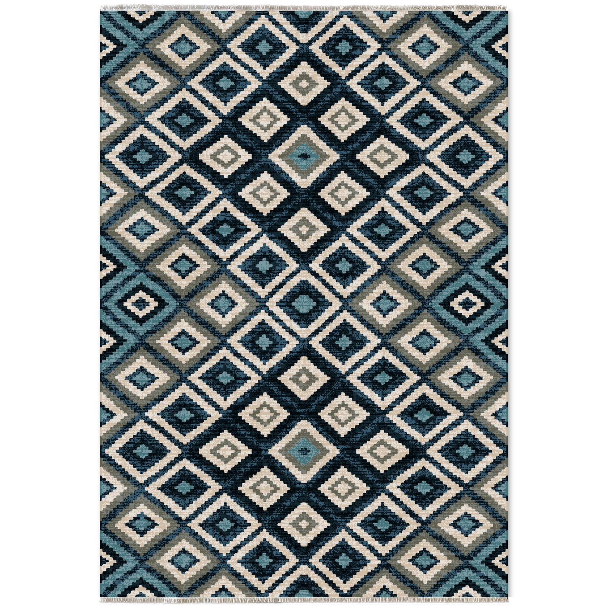 RW7070 washable chenille area rug viewed from above