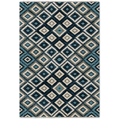 RW7070 washable chenille area rug viewed from above