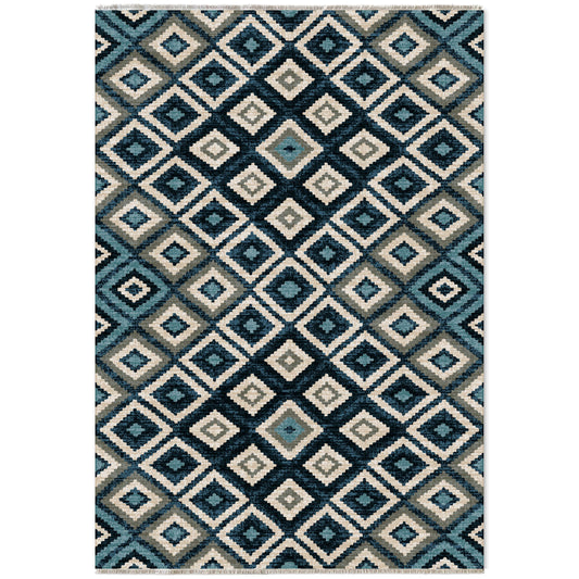 RW7070 washable chenille area rug viewed from above