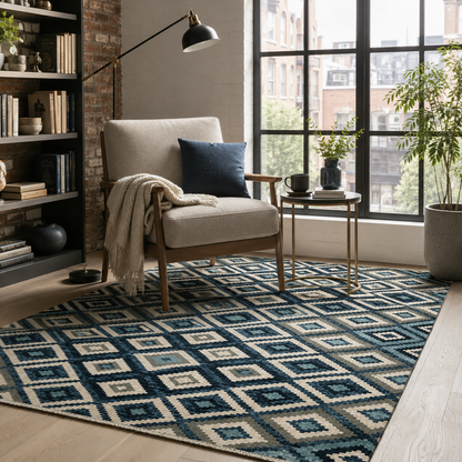 RW7070 washable chenille rug texture and pattern detail