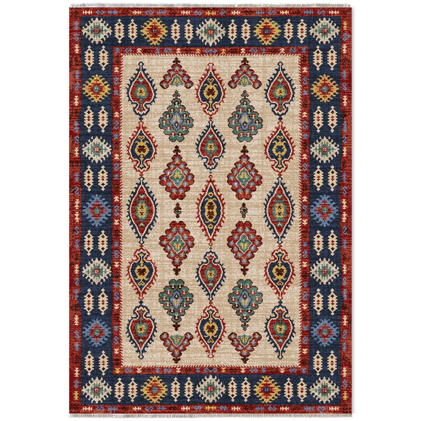 RW7071 washable chenille area rug viewed from above