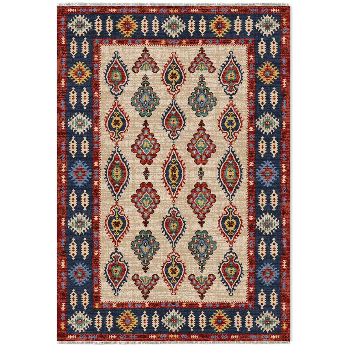 RW7071 washable chenille area rug viewed from above