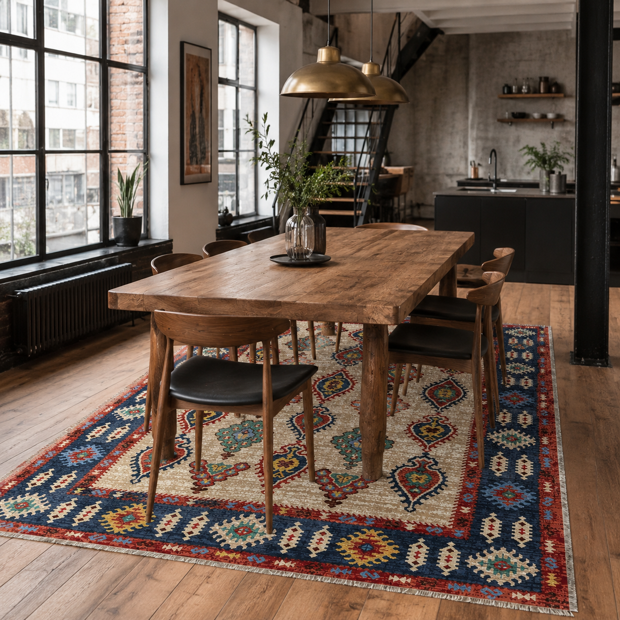 RW7071 washable chenille rug texture and pattern detail