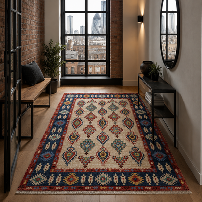 RW7071 washable chenille rug texture and pattern detail