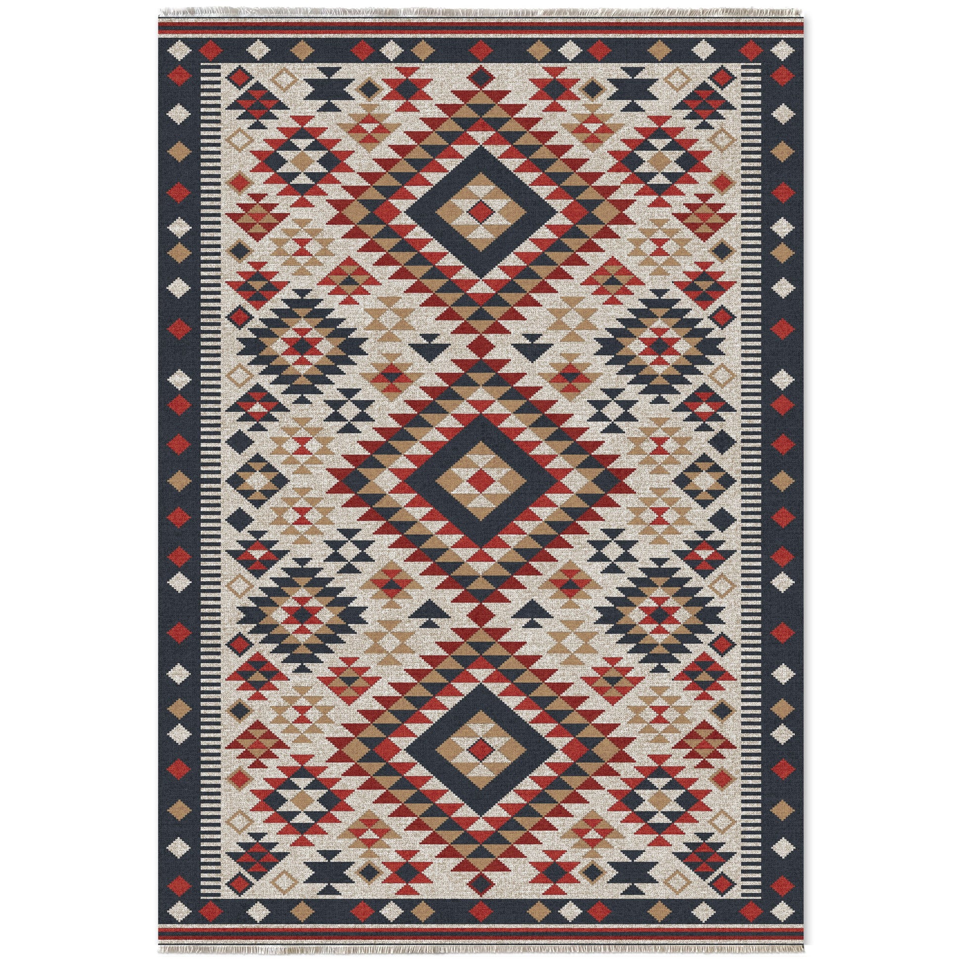 RW7072 washable chenille area rug viewed from above