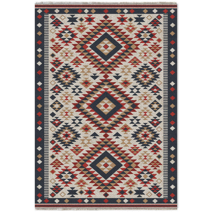RW7072 washable chenille area rug viewed from above