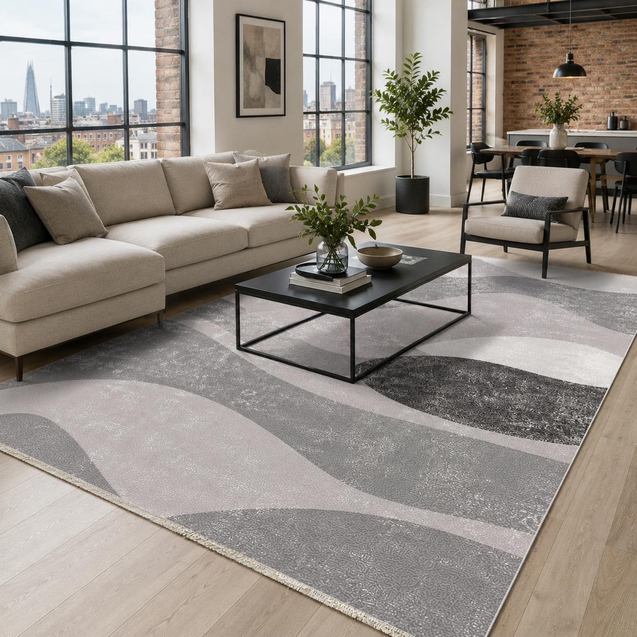 RW7073 washable chenille area rug