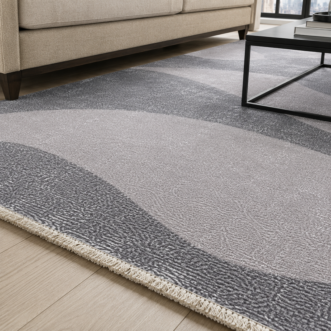 RW7073 washable chenille rug texture and pattern detail
