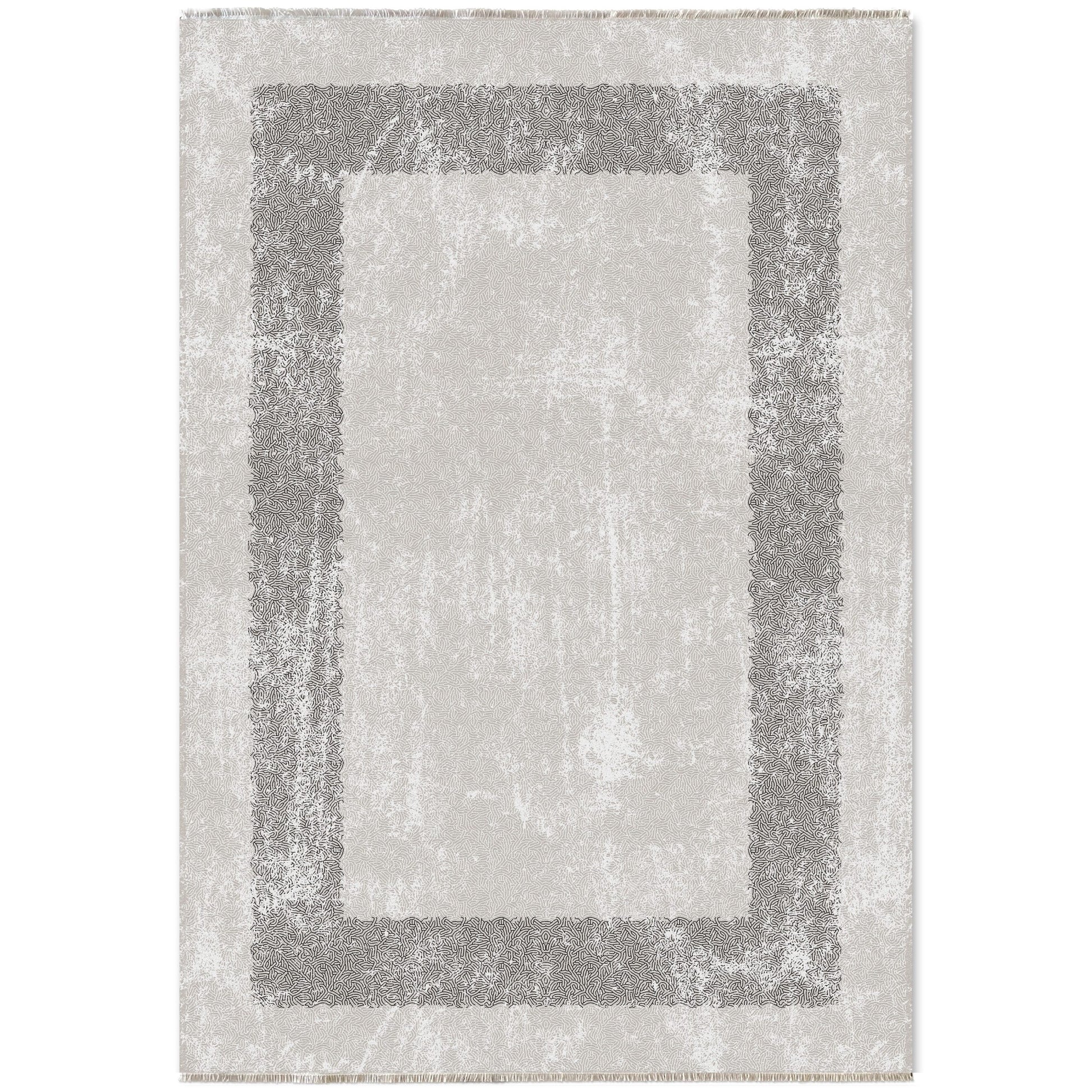 RW7074 washable chenille area rug viewed from above
