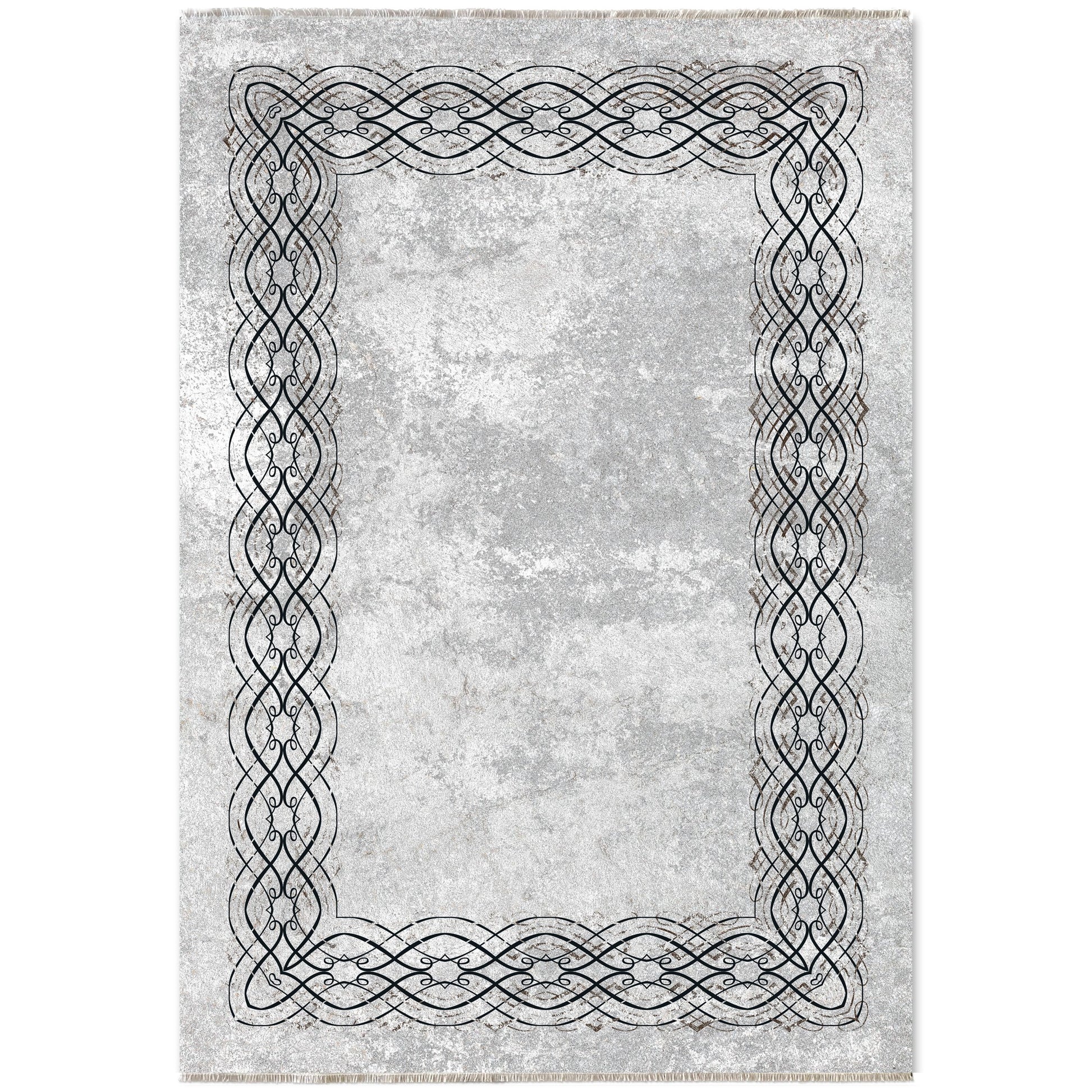 RW7075 washable chenille area rug viewed from above