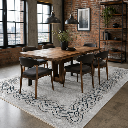 RW7075 washable chenille rug texture and pattern detail