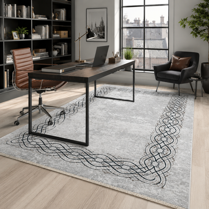 RW7075 washable chenille rug texture and pattern detail