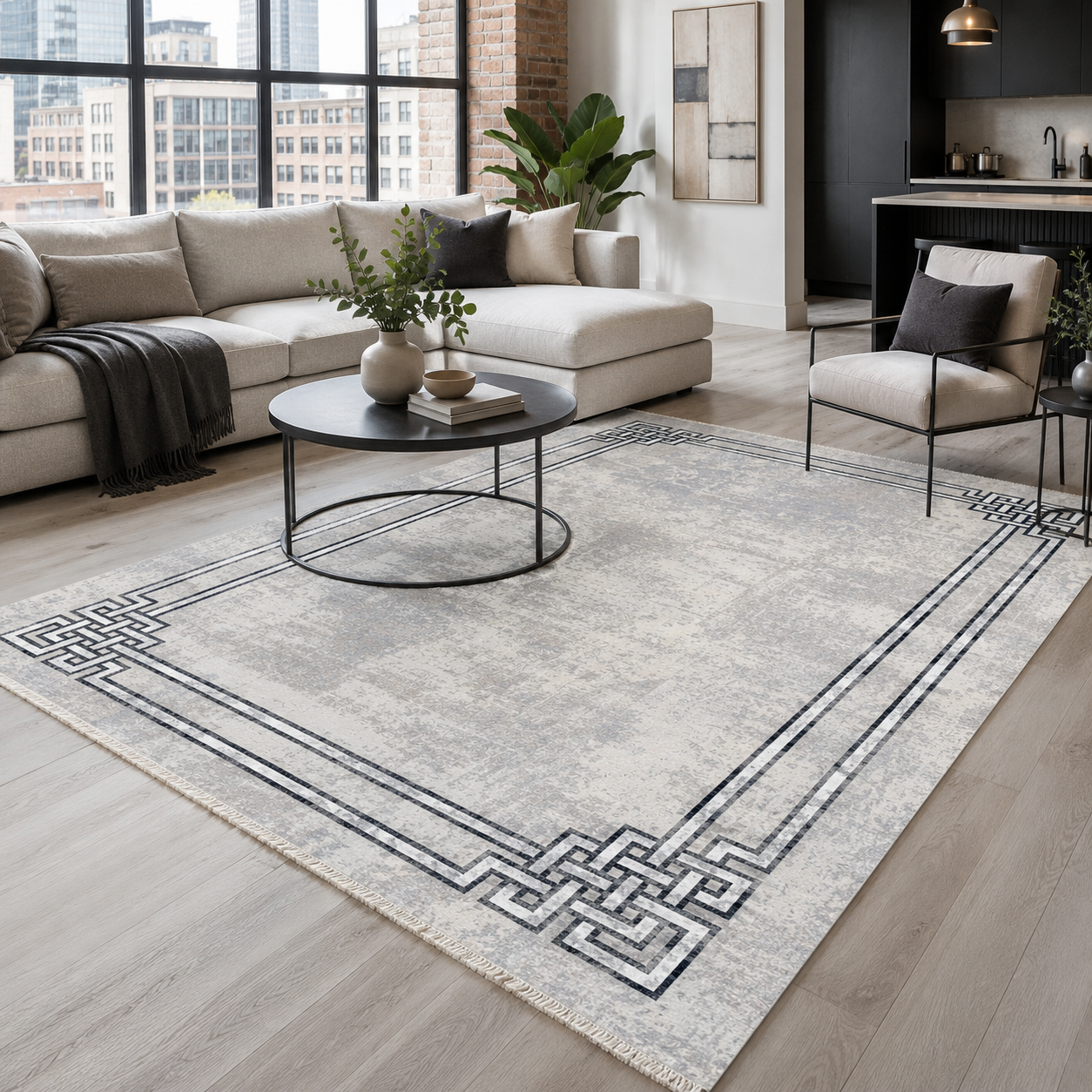 RW7076 washable chenille area rug