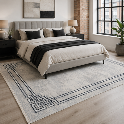 RW7076 washable chenille rug texture and pattern detail