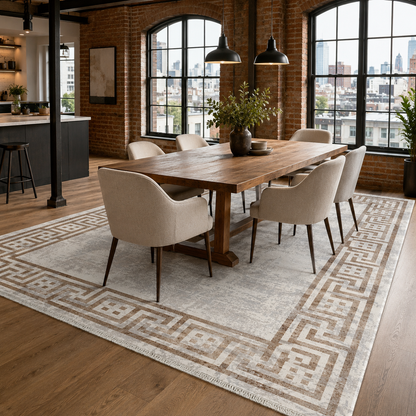 RW7077 washable chenille rug texture and pattern detail