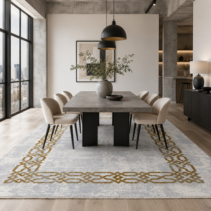 RW7078 washable chenille rug texture and pattern detail