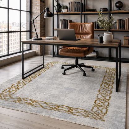 RW7078 washable chenille rug texture and pattern detail