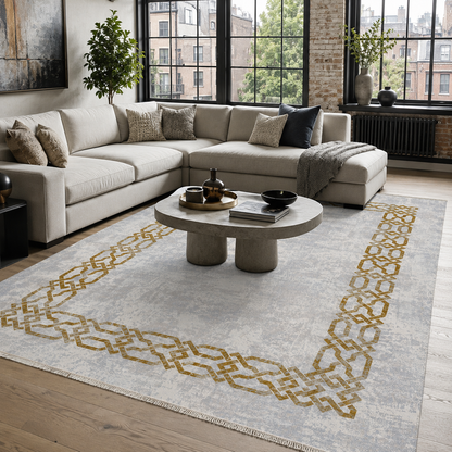 RW7078 washable chenille rug texture and pattern detail