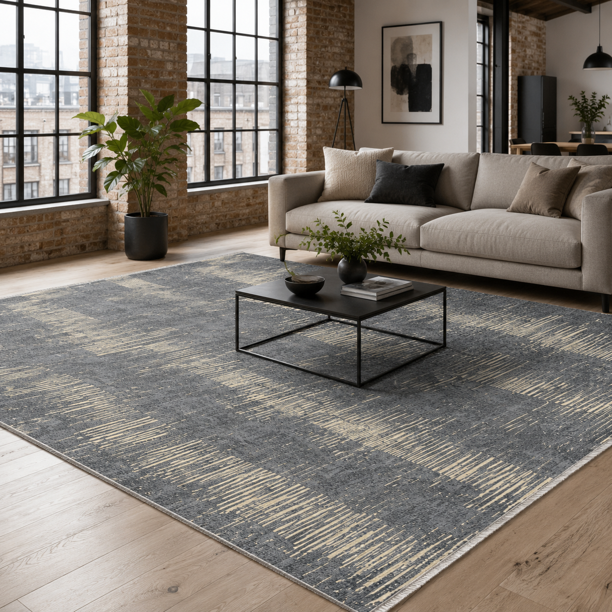 RW7079 washable chenille rug texture and pattern detail
